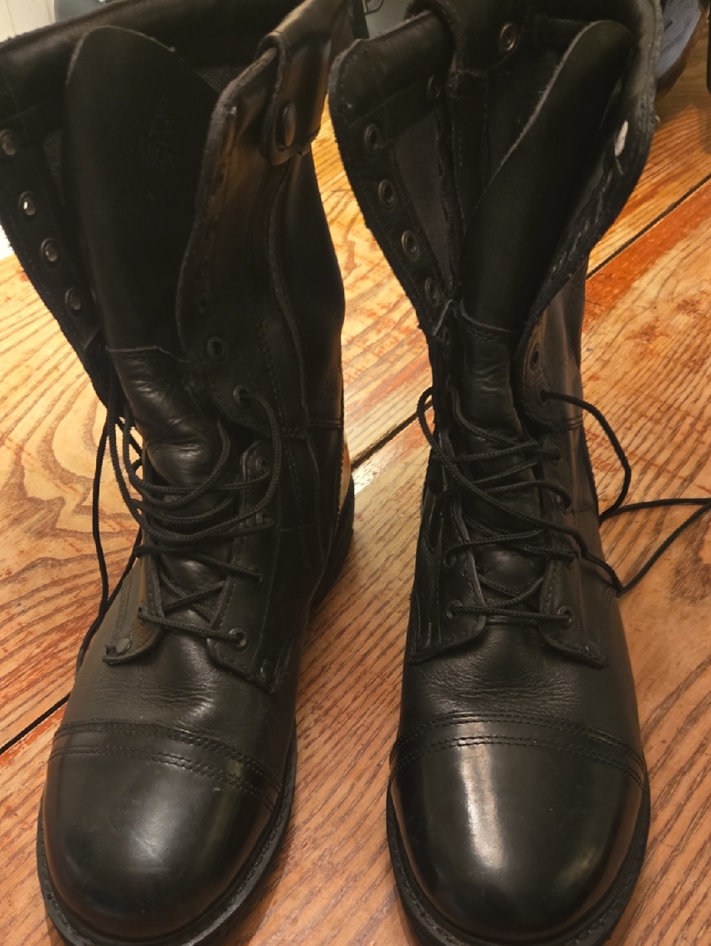 Rocky Black Leather Combat Boots